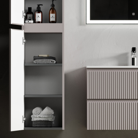 Sancos Шкаф-пенал  подвесной Snob R, 350х350х1650 Doha Soft