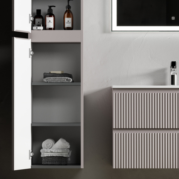 Sancos Шкаф-пенал  подвесной Snob R, 350х350х1650 Doha Soft