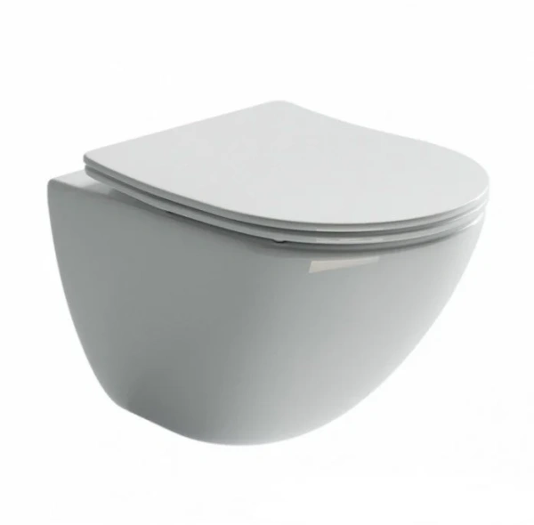 Комплект Подвесной унитаз MONO Rimless + Система инсталляции Balance кнопка Circle, черный матовый