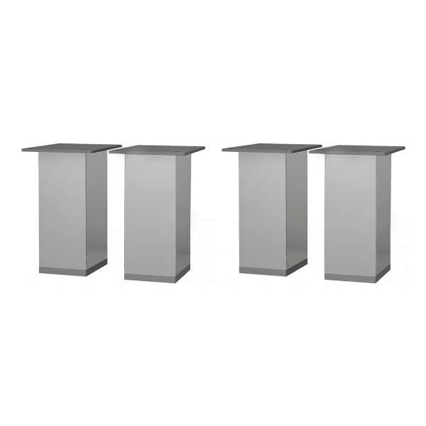 99.9811 Комплект опор (ножек) для напольного монтажа мебели, 4 хром пластик