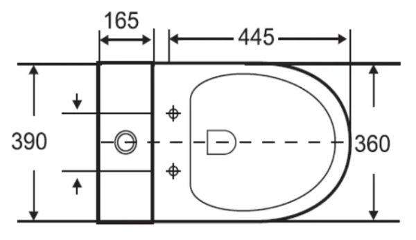 Напольный  унитаз с бачком Star Rimless