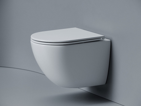 Ceramicanova Унитаз подвесной Alba 3.0, смыв Торнадо, 490x360x300,сиденье микролифт