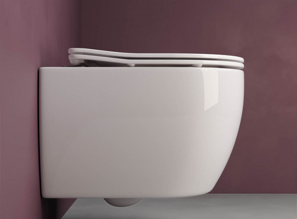 Ceramicanova Унитаз подвесной  Play Rimless, глубокий смыв,с ультра тонким сидением