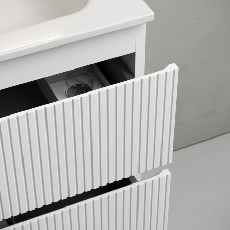 Sancos Тумба подвесная Snob T, два ящика, доводч., система Soft close 995х445х500 Bianco