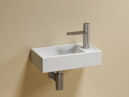 Ceramicanova Умывальник подвесной прямоугольный Element  407*217*100мм, чаша слева, бел. мат.