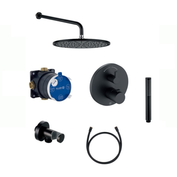KLUDI NOVA FONTE Комплект для душа (7 в 1) черный матовый New