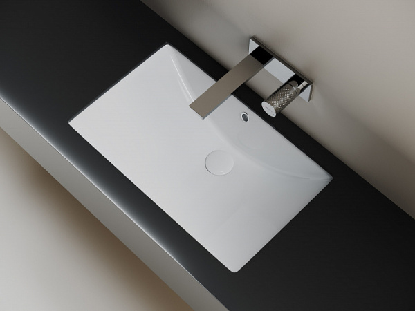 Ceramicanova Умывальник прямоугольной встраиваемый снизу Era 600x390x190 мм цвет белый