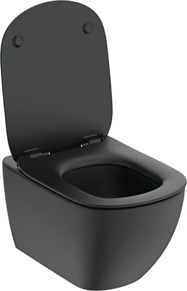 IS IDEALMOOD Aquablade подвесной унитаз с сиденьем и крышкой с микролифтом, Silk Black (черный мат)