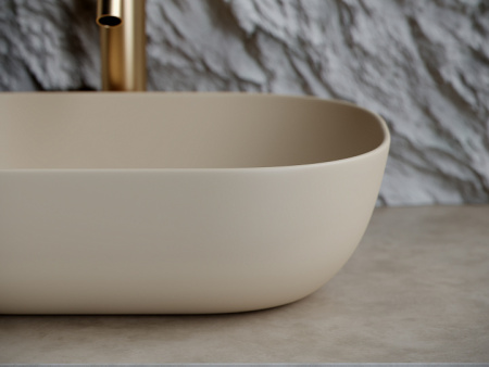 Ceramicanova Умывальник накладной прямоуг Element 455*325*135мм капучино мат.