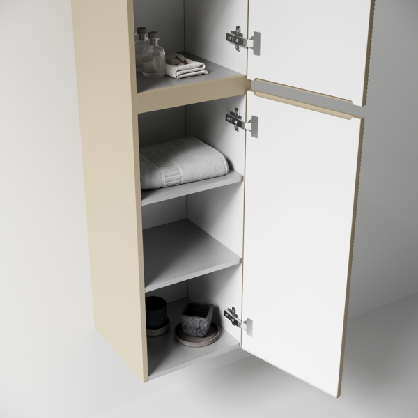 SANCOS Шкаф-пенал подвесной Folk, 350х350х1650 мм, цвет Капучино, арт. PFL35CP