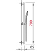 Душевой гарнитур CLEVER STYLE ø19x700, хром