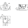 IS TESI Биде  подвесное T3552V1 с крепежом TT0299598 (белый матовый)
