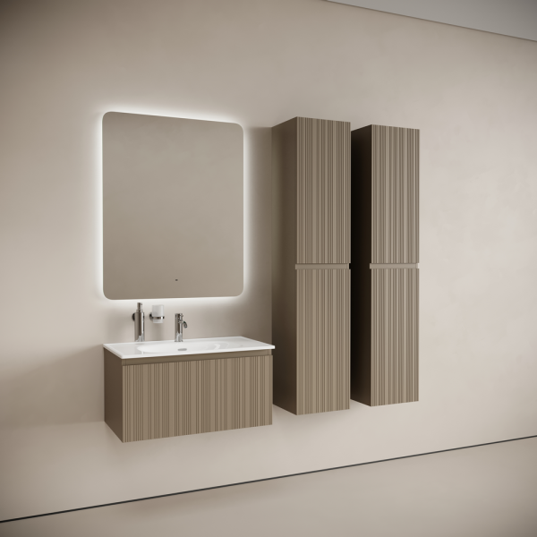 Sancos Тумба подвесная Code, один ящик, доводчики, система пл. закрыв. 785х453х400 серо-бежевый