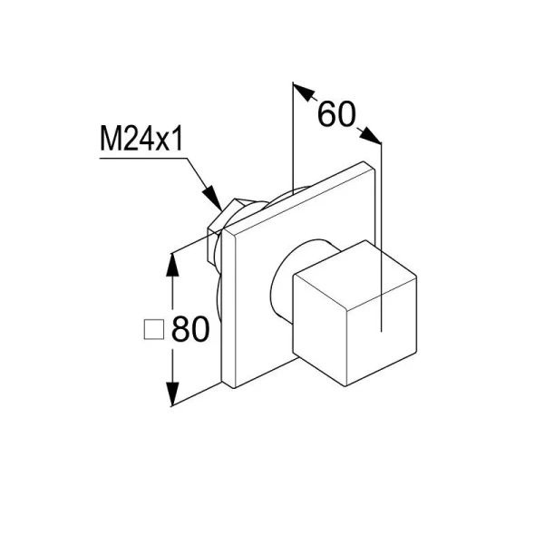 KLUDI-DECUS однорычажный смеситель для ванны и душа, 3 отв., без излива, оружейная сталь