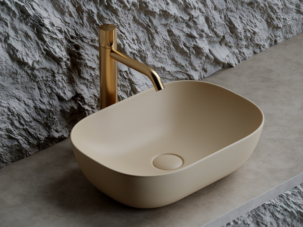 Ceramicanova Умывальник накладной прямоуг Element 455*325*135мм капучино мат.