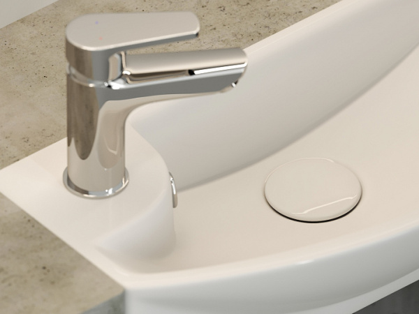 Ceramicanova Умывальник подвесной Element 455*220*130мм, чаша справа, белый