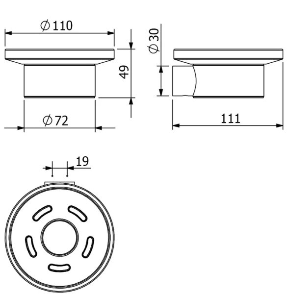 KLUDI VELA R  Мыльница черный матовый