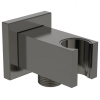 IS Шланговое подключение IDEALRAIN 1/2", кубический дизайн,PVD Magnetic Grey (Магнит) 