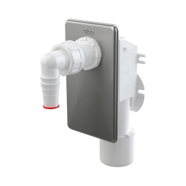 ALCAPLAST Сифон для стиральной машины под штукатурку, хром