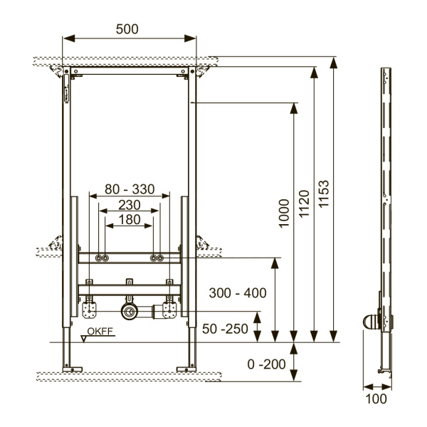 9330000 Инсталляция TeCe для биде
